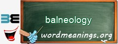 WordMeaning blackboard for balneology